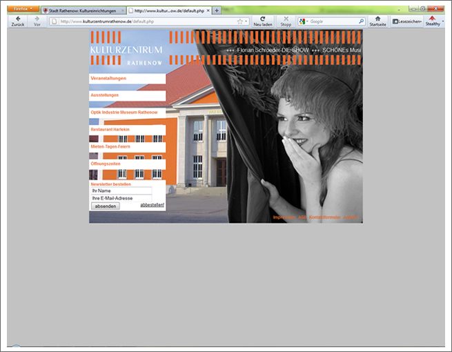 Screenshot Kulturzentrum Rathenow